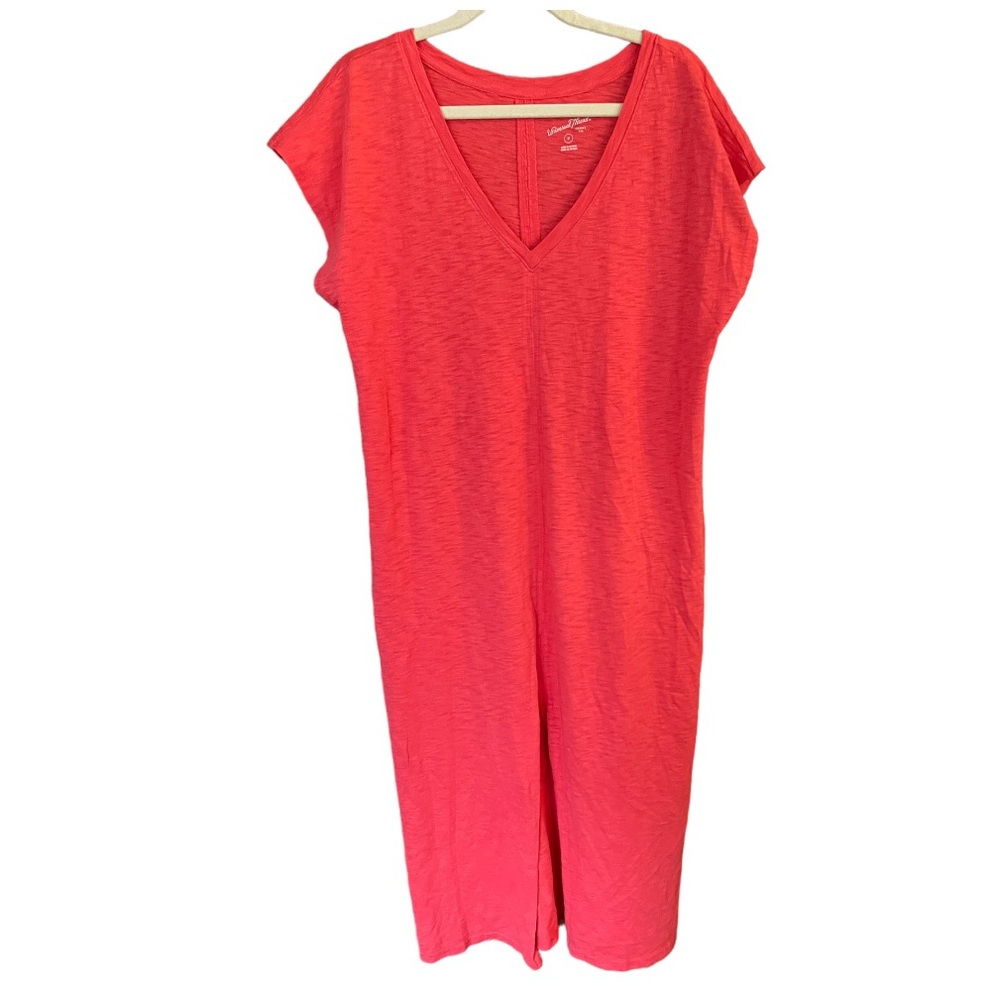 Universal Threads 100% Cotton V-Neck Orange Maxi Dress M‎